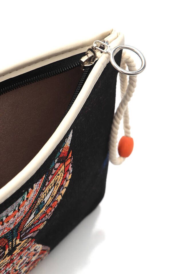 Cat Pattern Tapestry Handbag - 4