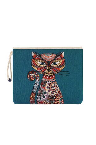Cat Pattern Tapestry Handbag 