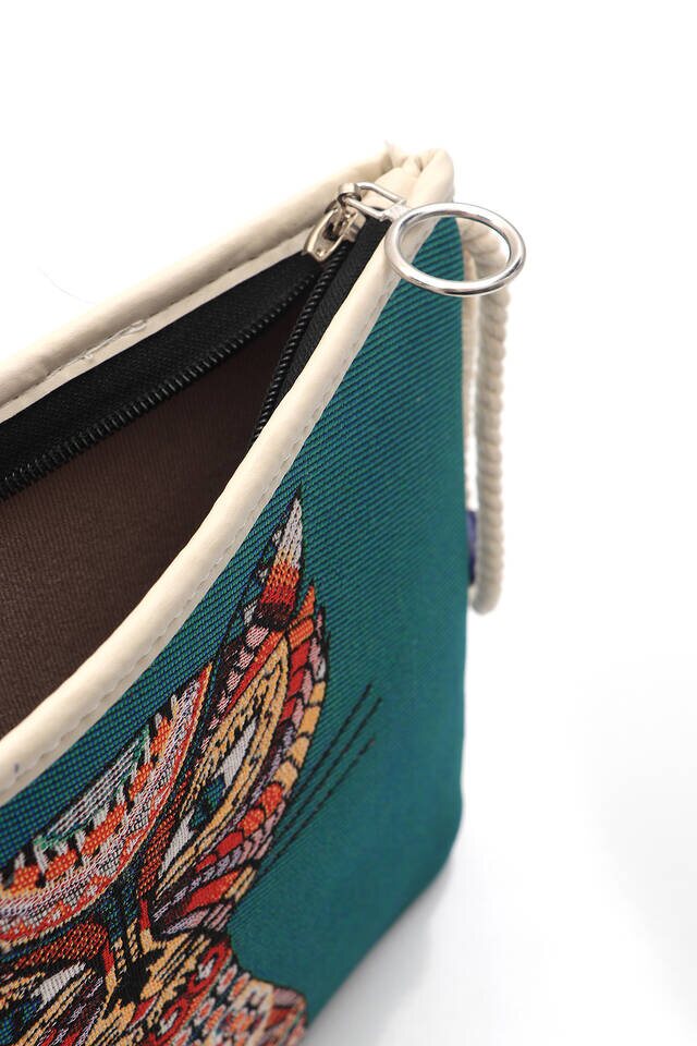 Cat Pattern Tapestry Handbag - 4