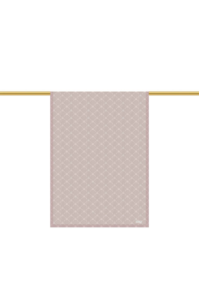 Stone Chain Monogram Pattern Silk Shawl - 3