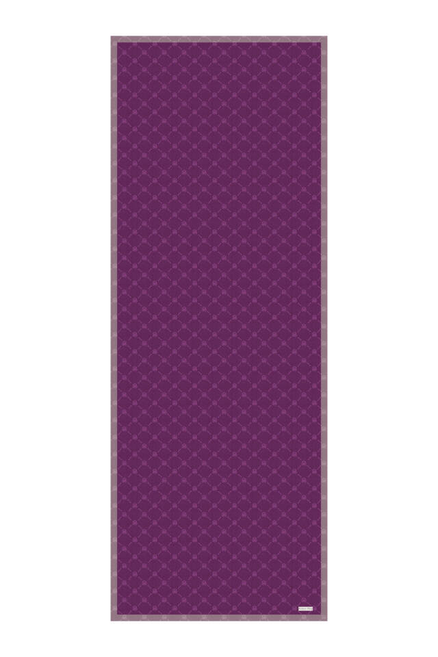 Purple Chain Monogram Pattern Silk Shawl - 4