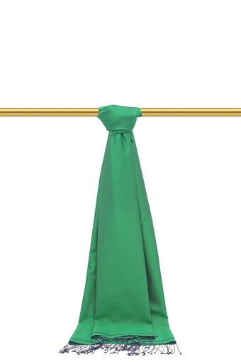 Benetton Lacivert Çift Taraflı İpek Şal 