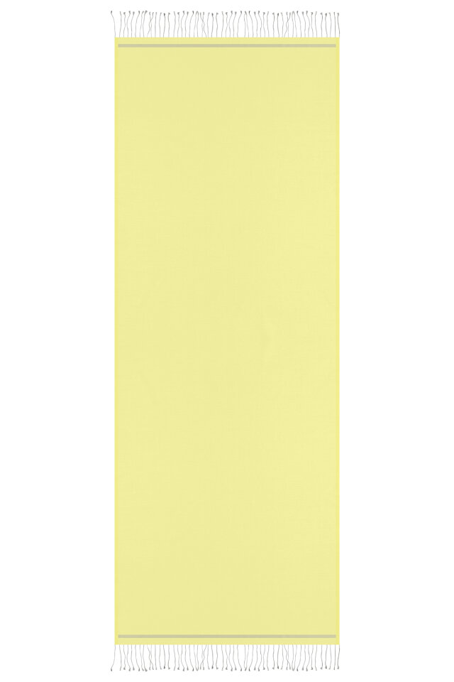 Lime Gri Çift Taraflı İpek Şal - 4