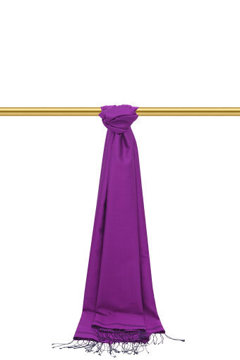 Mor Lacivert Çift Taraflı İpek Şal 