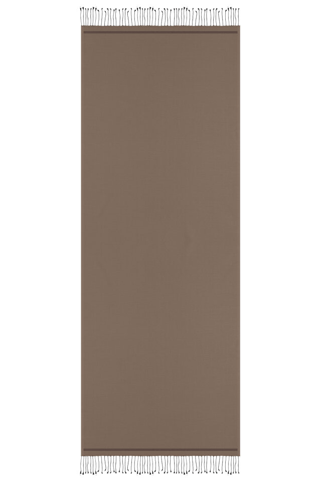 Vizon Siyah Çift Taraflı İpek Şal - 4