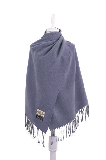 İndigo Gri Çift Taraflı Kışlık Şal 
