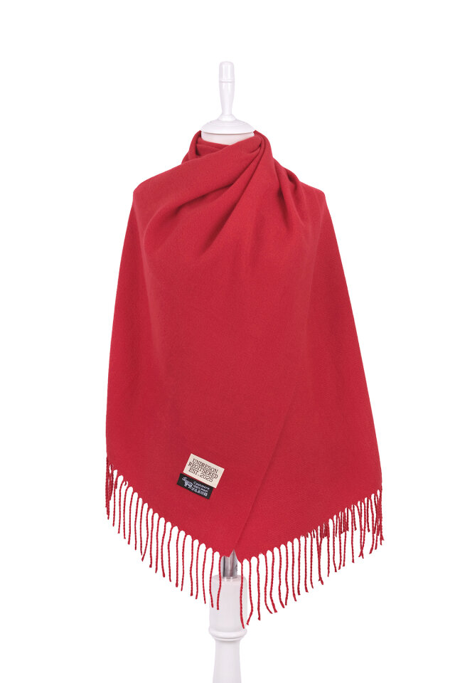 Kırmızı Çift Taraflı Kışlık Şal - Bursa İpek