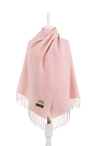 Pudra Krem Çift Taraflı Kışlık Şal 