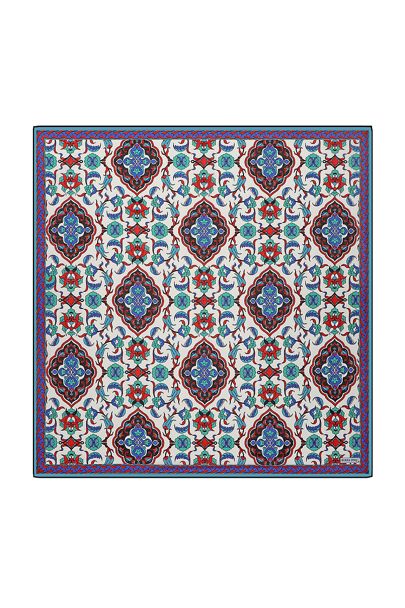 Siyah Çini Desen Soft Eşarp