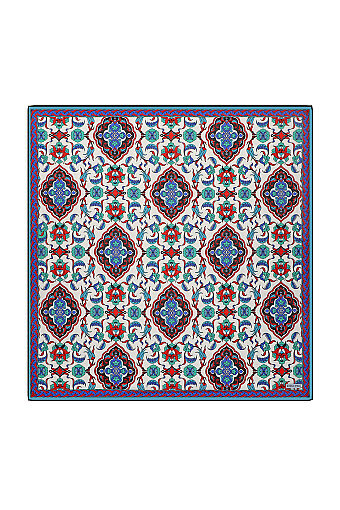Siyah Çini Desen Soft Eşarp 