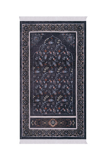 Füme Çini Lale Desen Özel Dokuma Seccade 