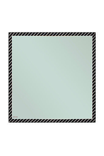 Mint Çizgi Desen Twill İpek Eşarp 