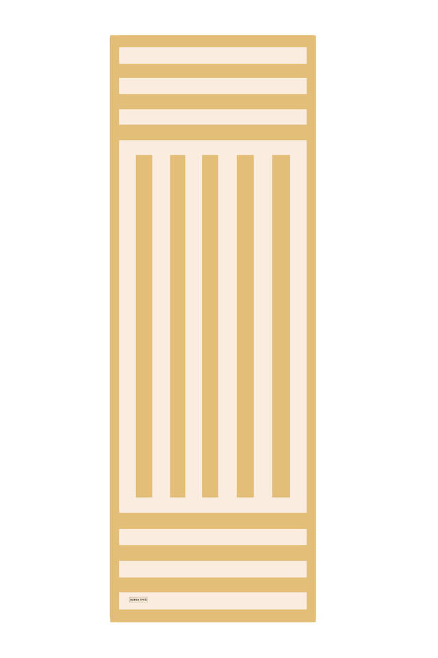 Gold Çizgi Desen Twill İpek Şal - 4