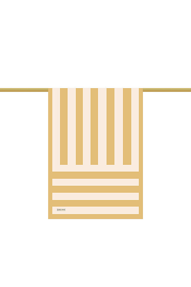 Gold Çizgi Desen Twill İpek Şal 