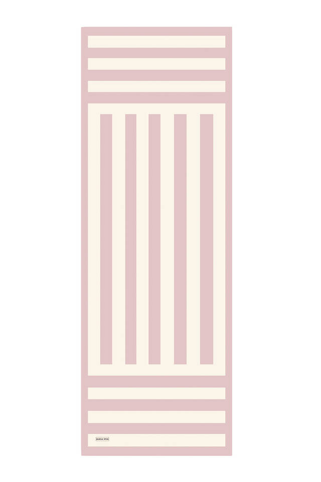 Pudra Çizgi Desen Twill İpek Şal - 4