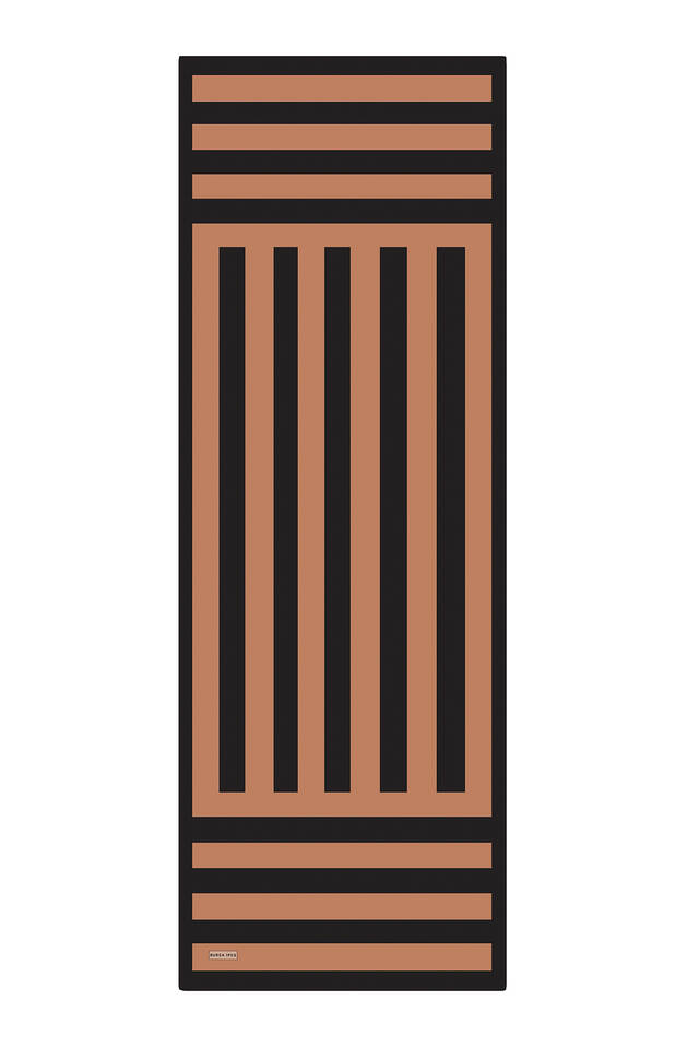 Taba Çizgi Desen Twill İpek Şal - 4