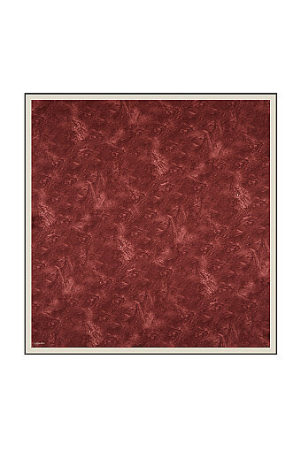 Claret Red Brush Silk Square Scarf 