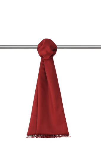Claret Red Silk Look Scarf 