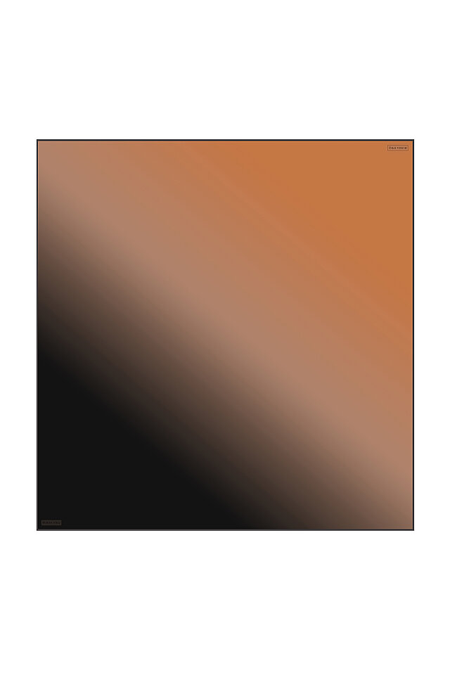 Copper Black Gradient Twill Silk Square Scarf - Bursa İpek