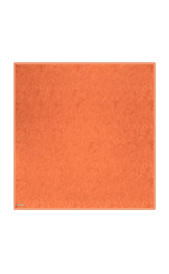 Copper Brush Pattern Twill Silk Square Scarf - 1