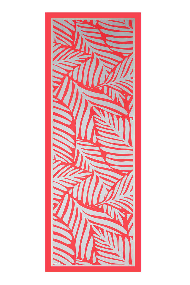 Coral Crop Pattern Twill Silk Scarf - 4