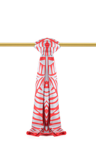 Coral Crop Pattern Twill Silk Scarf 