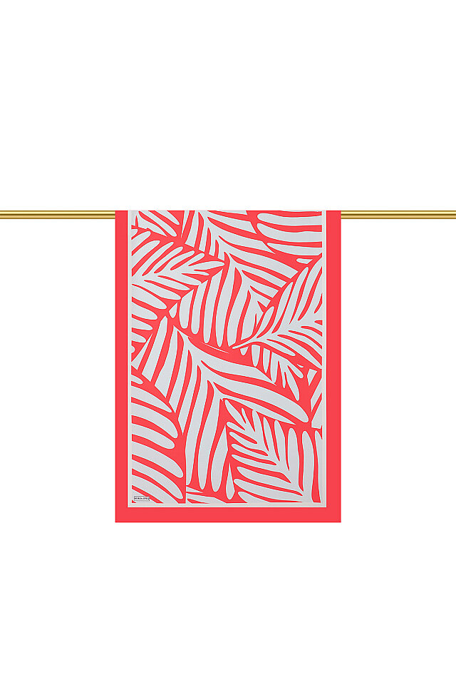 Coral Crop Pattern Twill Silk Scarf 