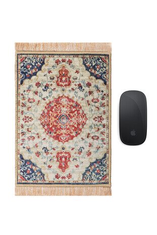Cream Decorative Small Carpet Mousepad 