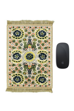 Cream Decorative Small Carpet Mousepad 