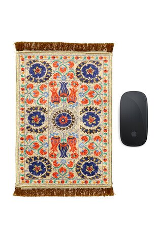 Cream Decorative Small Carpet Mousepad 