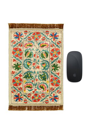 Cream Decorative Small Carpet Mousepad 