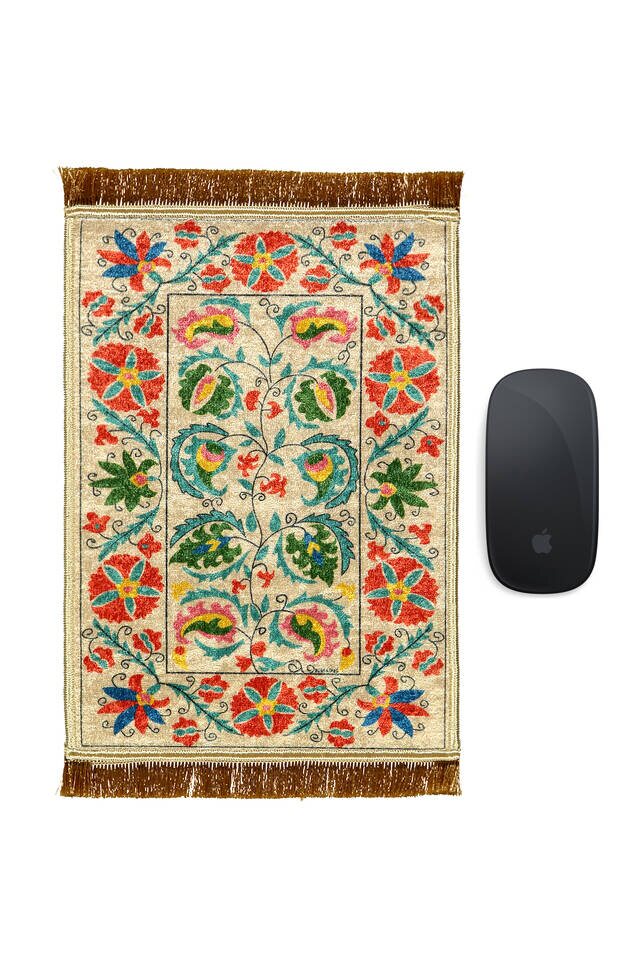 Cream Decorative Small Carpet Mousepad 
