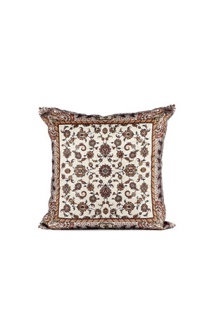 Cream Velvet Throw Pillow 