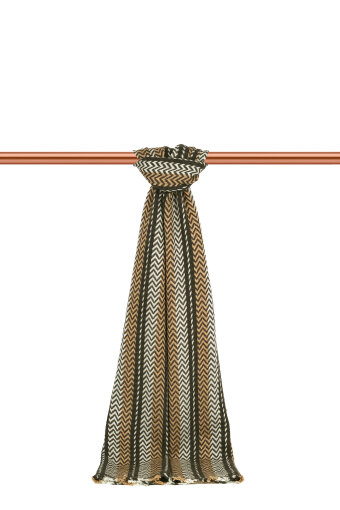 Füme Bej Desenli Dar Yün Kaşkol 