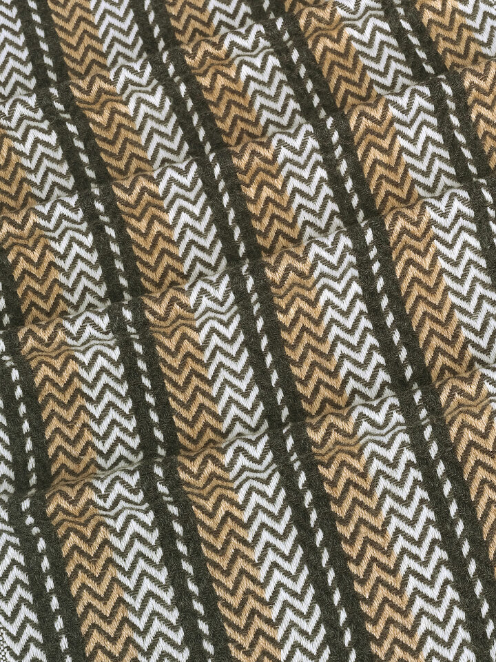 Füme Bej Desenli Dar Yün Kaşkol - 3