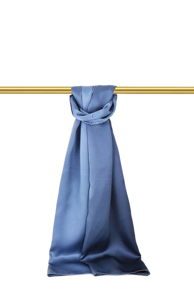 Dark Indigo Indigo Gradient Silk Scarf - 2