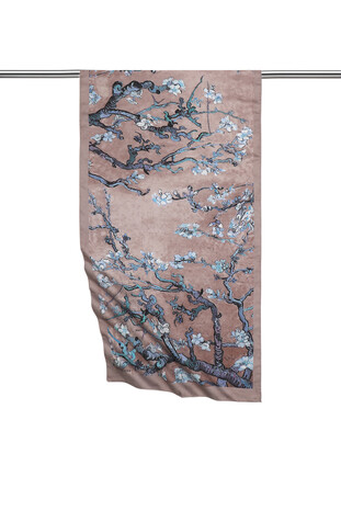 Dark Powder Almond Blossom Silky Foulard 