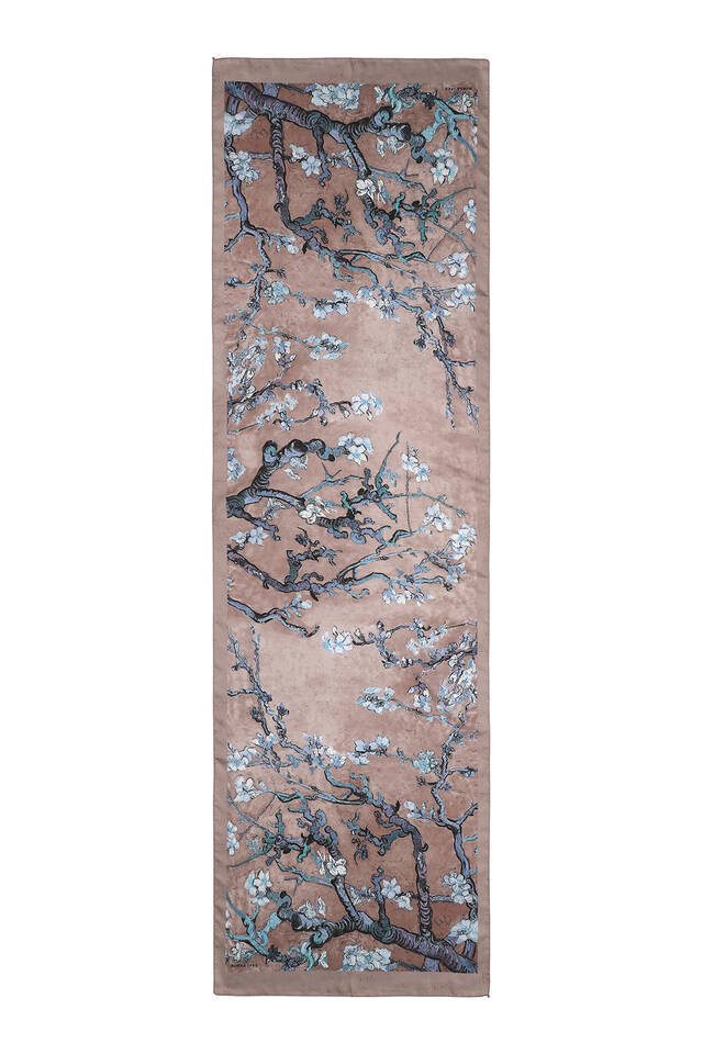 Dark Powder Almond Blossom Silky Foulard - 3