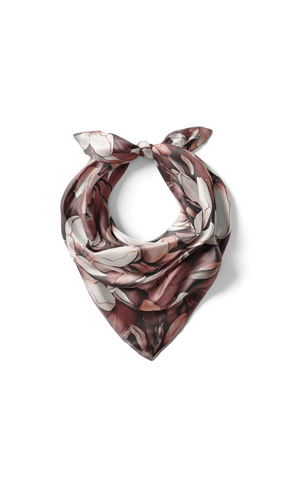 Dark Rose Daffodil Pattern Silk Pocket Square - 2