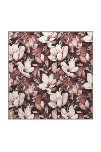 Dark Rose Daffodil Pattern Silk Pocket Square 