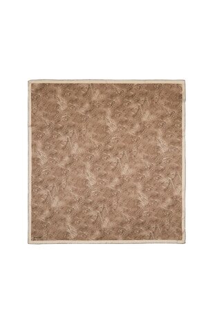 Dark Stone Brush Silk Square Scarf 