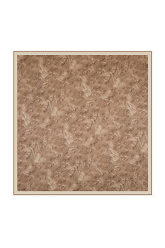 Dark Stone Brush Silk Square Scarf 