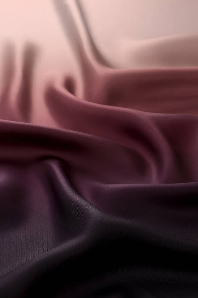 Lacivert Pudra Degrade Twill İpek Eşarp - 2