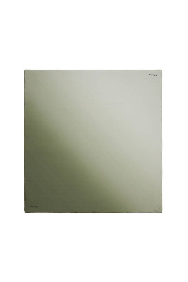 Haki Mint Degrade Twill İpek Eşarp 