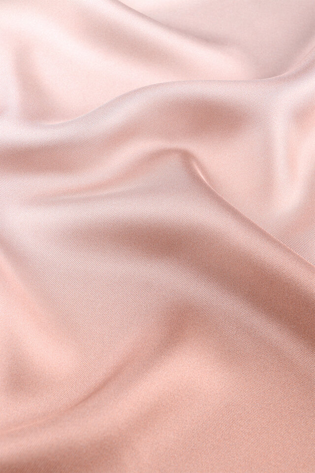 Koyu Somon Ekru Degrade Twill İpek Eşarp - 4