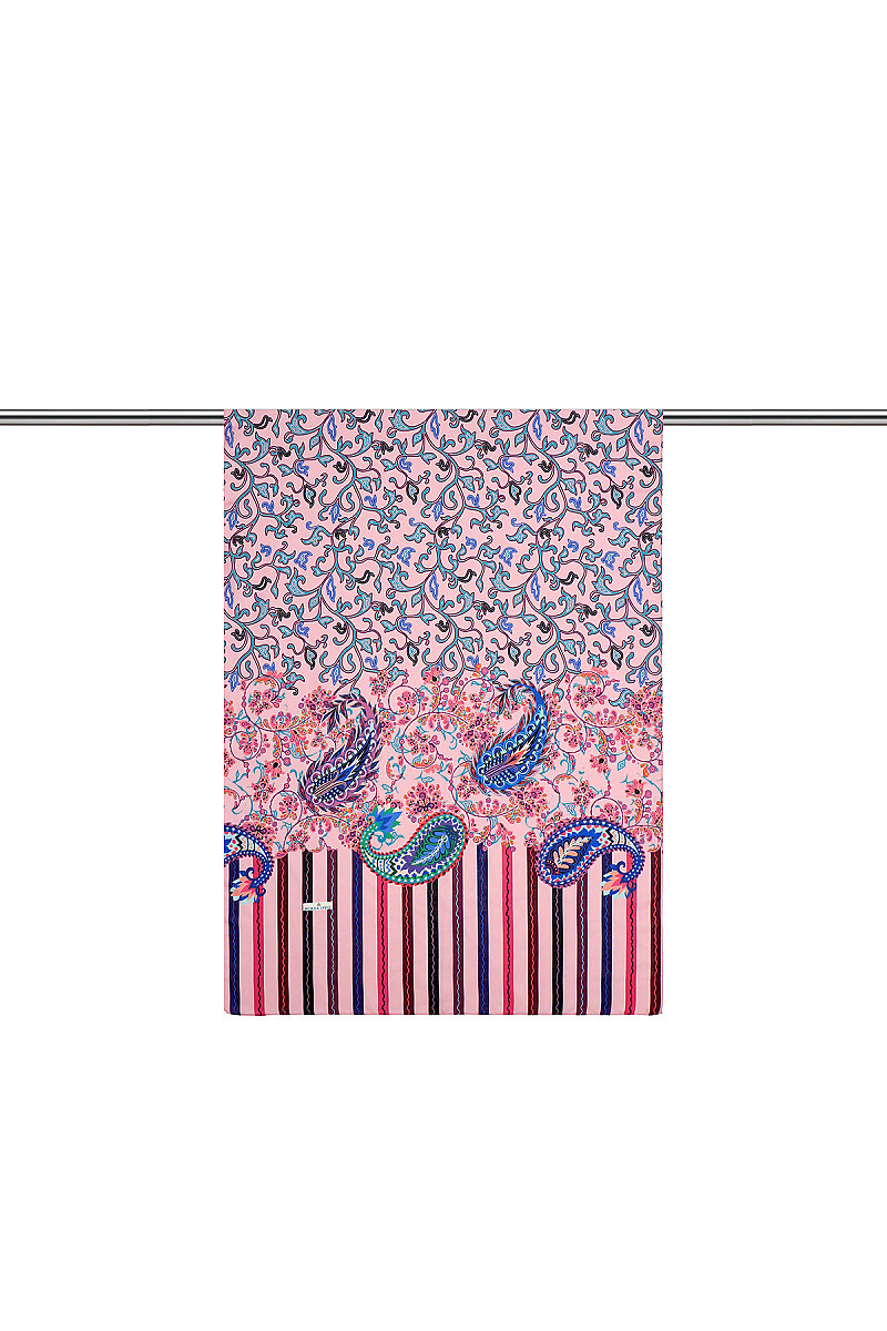 Pembe Sarmaşık Desen Soft Şal