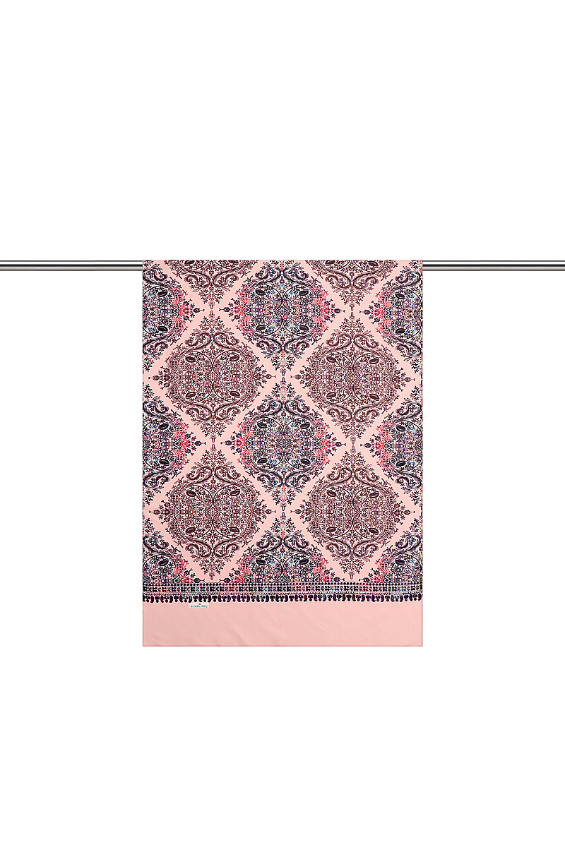 Pembe Etnik Desen Soft Şal