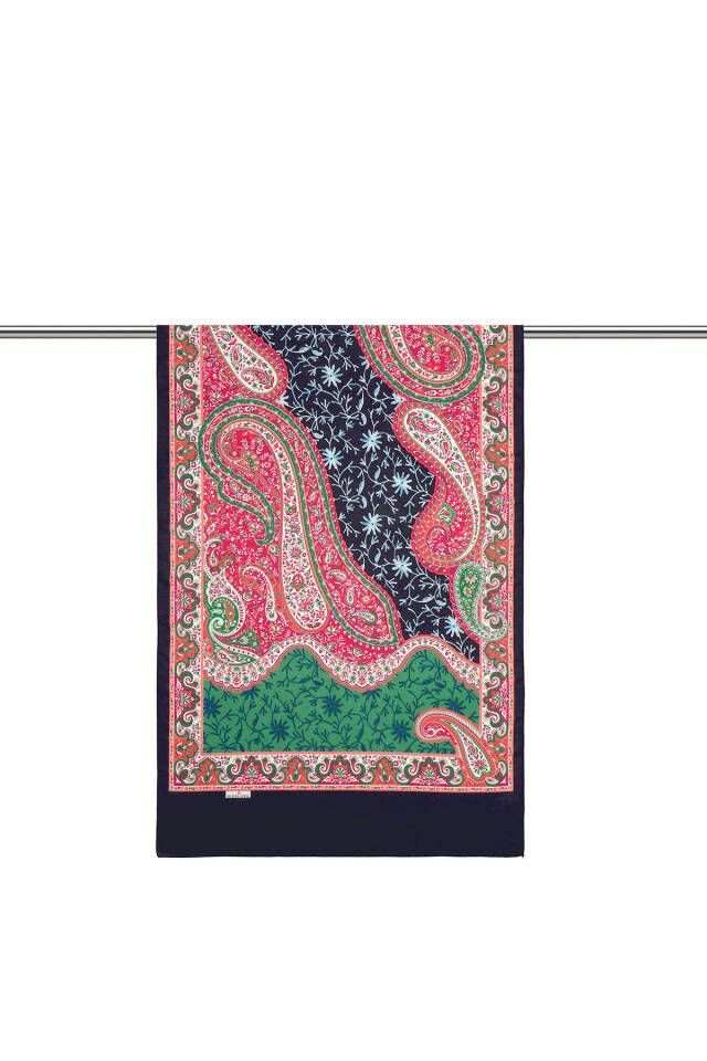 Siyah Şal Desen Soft Şal - 2