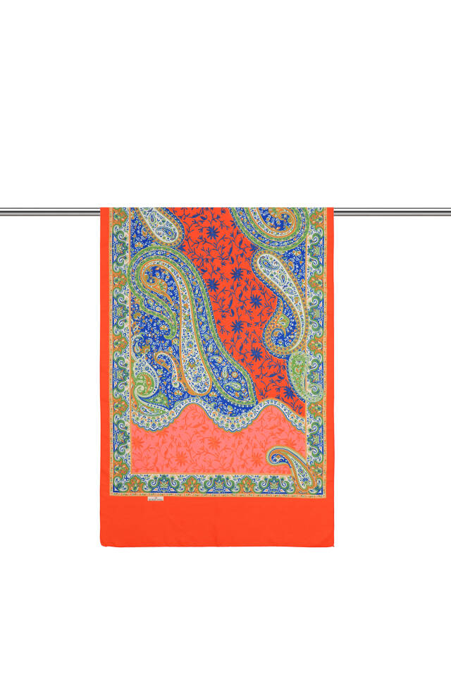 Turuncu Şal Desen Soft Şal - 2