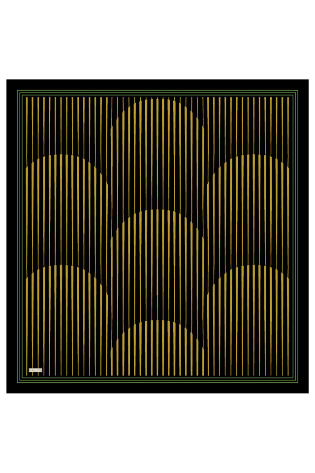 Asit Yeşil Dila Desen Sura İpek Eşarp - 2